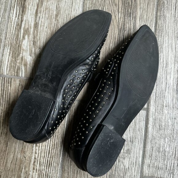 Chelsea Violet Loafers Shoes Women 9MBlack Studded Slip On Leather Whimsigoth - Picture 4 of 8